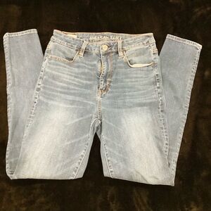 American Eagle Dark Wash Super Hi-Rise Jeggings